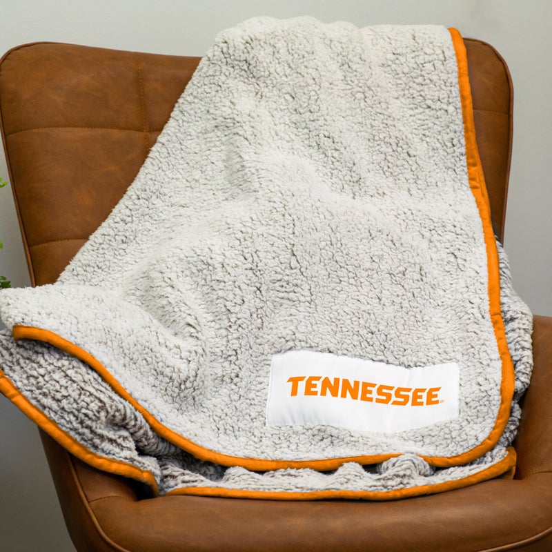 Logo Brands NCAA Tennessee Volunteers Frosty Fleece Throw Blanket (50" x 60") â€“ Soft Sherpa Material with Team Logo, Team Color Trim - Image 2
